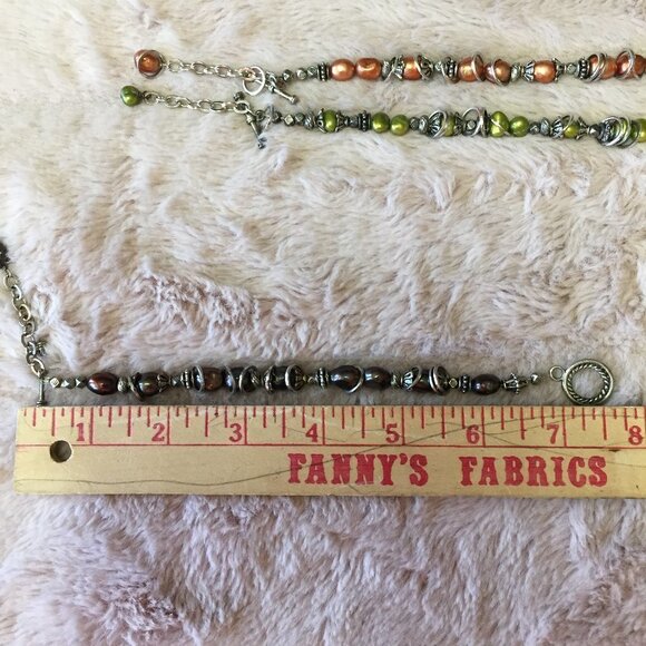 Dyed Cultured Pearl Bracelets Set of 4 - Picture 6 of 7